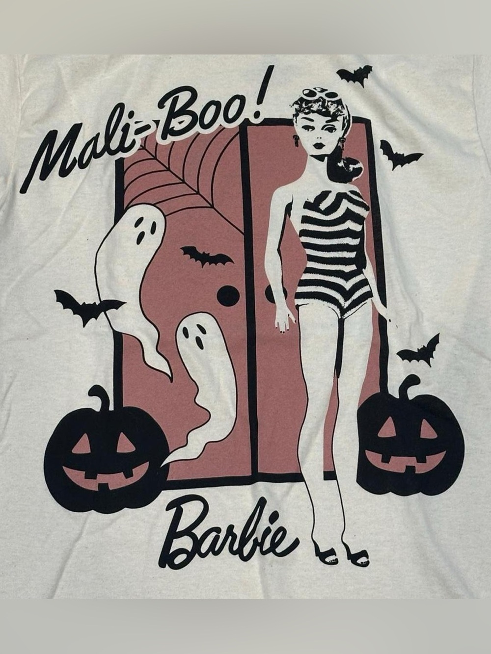 NWOT Hybrid Apparel Barbie Malibu Boo Halloween Graphic T-Shirt XS - Picture 3 of 5